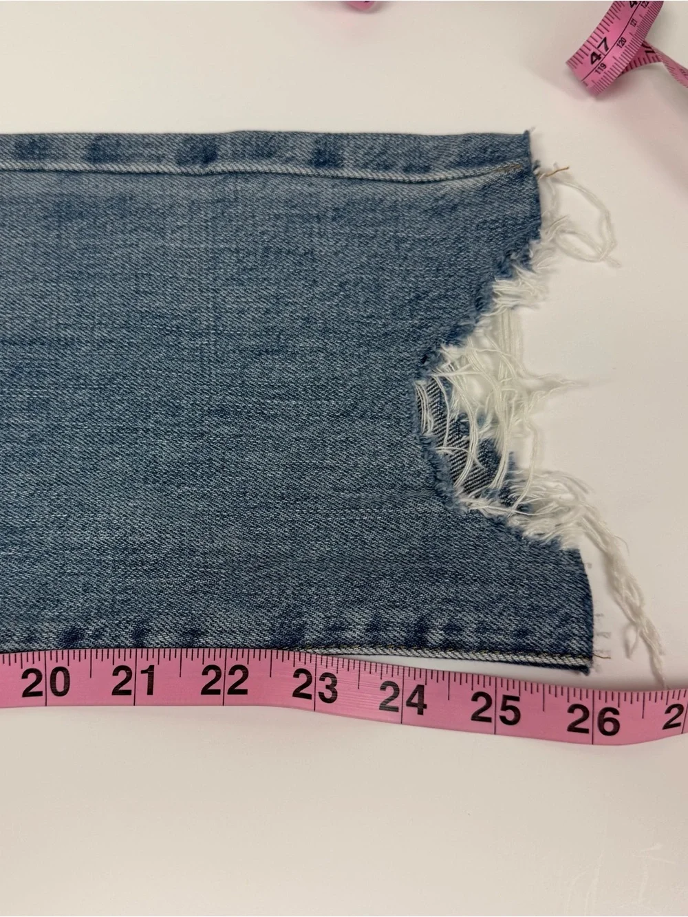 Pistola Jeans Womens 25 Blue Charlie High Rise Straight Distressed Button Fly